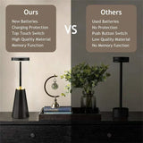 LED Laddningsbar Skrivbordslampa - Touch Dimming - Modern Design - Tre Färgtemperaturer - Sladdlös - Ideal För Inomhusbruk - Snygg Estetik Carvallo