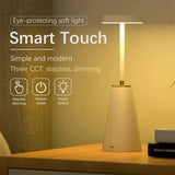 LED Laddningsbar Skrivbordslampa - Touch Dimming - Modern Design - Tre Färgtemperaturer - Sladdlös - Ideal För Inomhusbruk - Snygg Estetik Carvallo