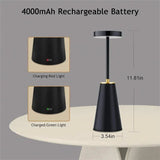 LED Laddningsbar Skrivbordslampa - Touch Dimming - Modern Design - Tre Färgtemperaturer - Sladdlös - Ideal För Inomhusbruk - Snygg Estetik Carvallo