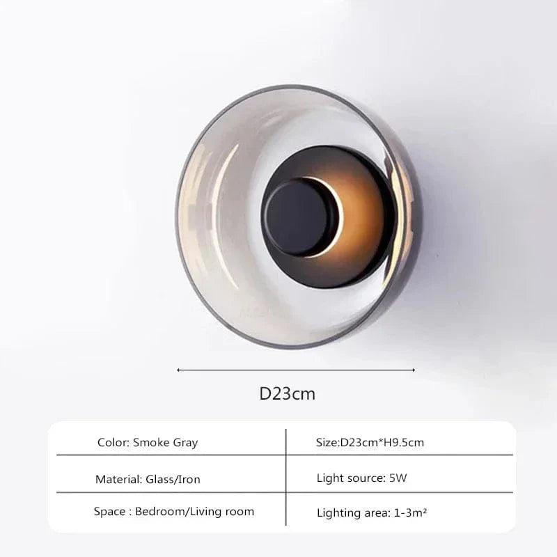 LED Vägglampa Med Glas Skärm - Modern Design - Varm Vit Ljus - Järn Konstruktion - Inomhus Vägglampor - Dekorativa Väggfästen Carvallo