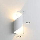 LED Vägglampa Med Modernt Spiraldesign - Vattentät - Inomhus/Utebruk - 10W - Aluminiumkonstruktion - IP65 Klassad Carvallo