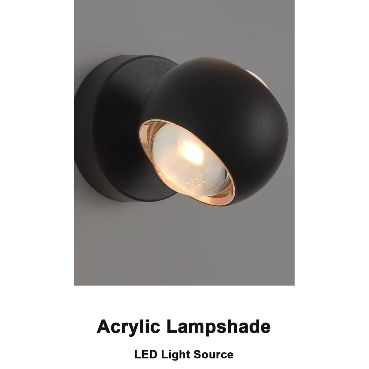 LED vägglampa med roterbar design – Modern - Frostad metall - Akrylinse - Upp/Ner belysning - Nordisk stil Carvallo