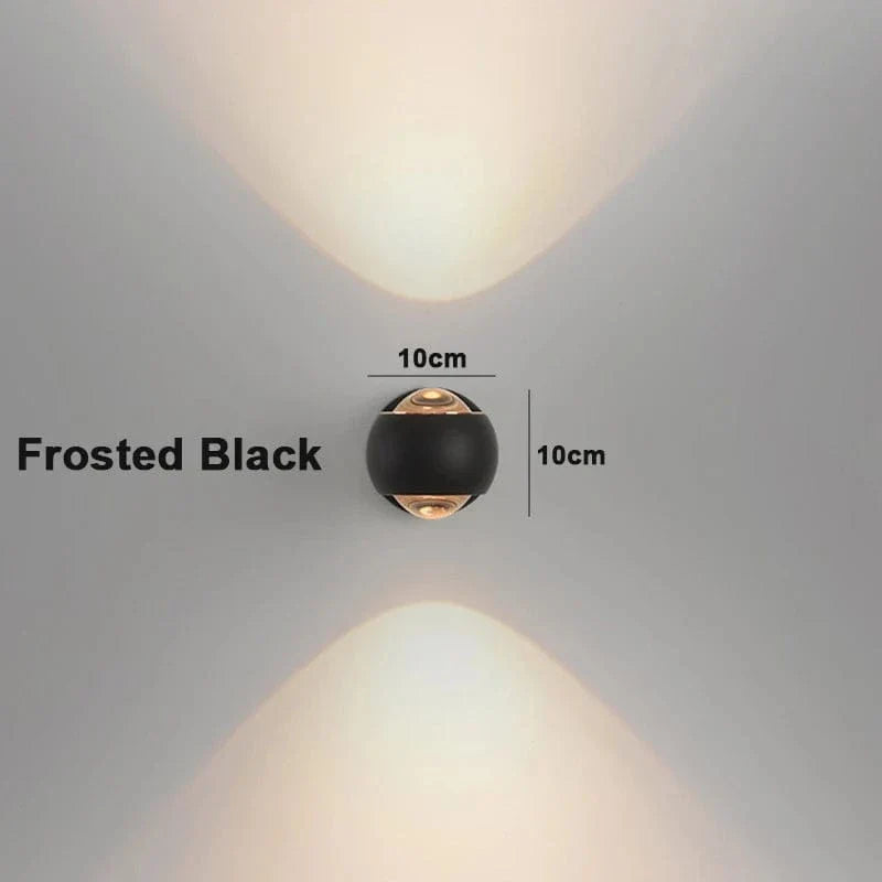 LED vägglampa med roterbar design – Modern - Frostad metall - Akrylinse - Upp/Ner belysning - Nordisk stil Carvallo