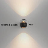 LED vägglampa med roterbar design – Modern - Frostad metall - Akrylinse - Upp/Ner belysning - Nordisk stil Carvallo