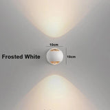 LED vägglampa med roterbar design – Modern - Frostad metall - Akrylinse - Upp/Ner belysning - Nordisk stil Carvallo