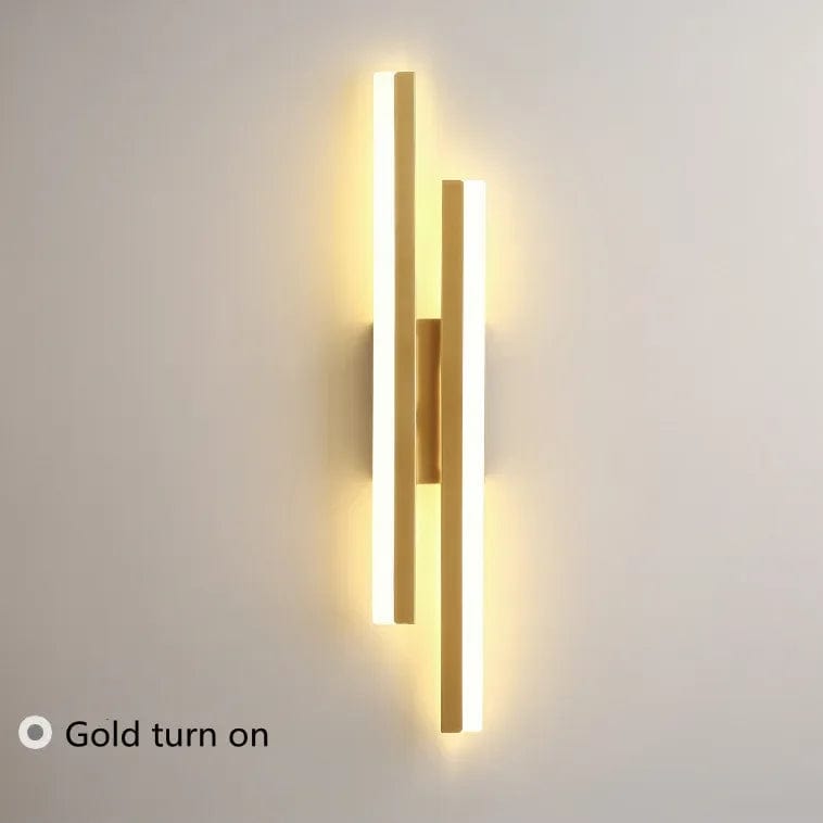 LED Vägglampa Med Akryl Lampskärm – Inomhus Väggljus - Modern Koppardesign - Justerbar Färgtemperatur - Guld/Svart Finish Carvallo