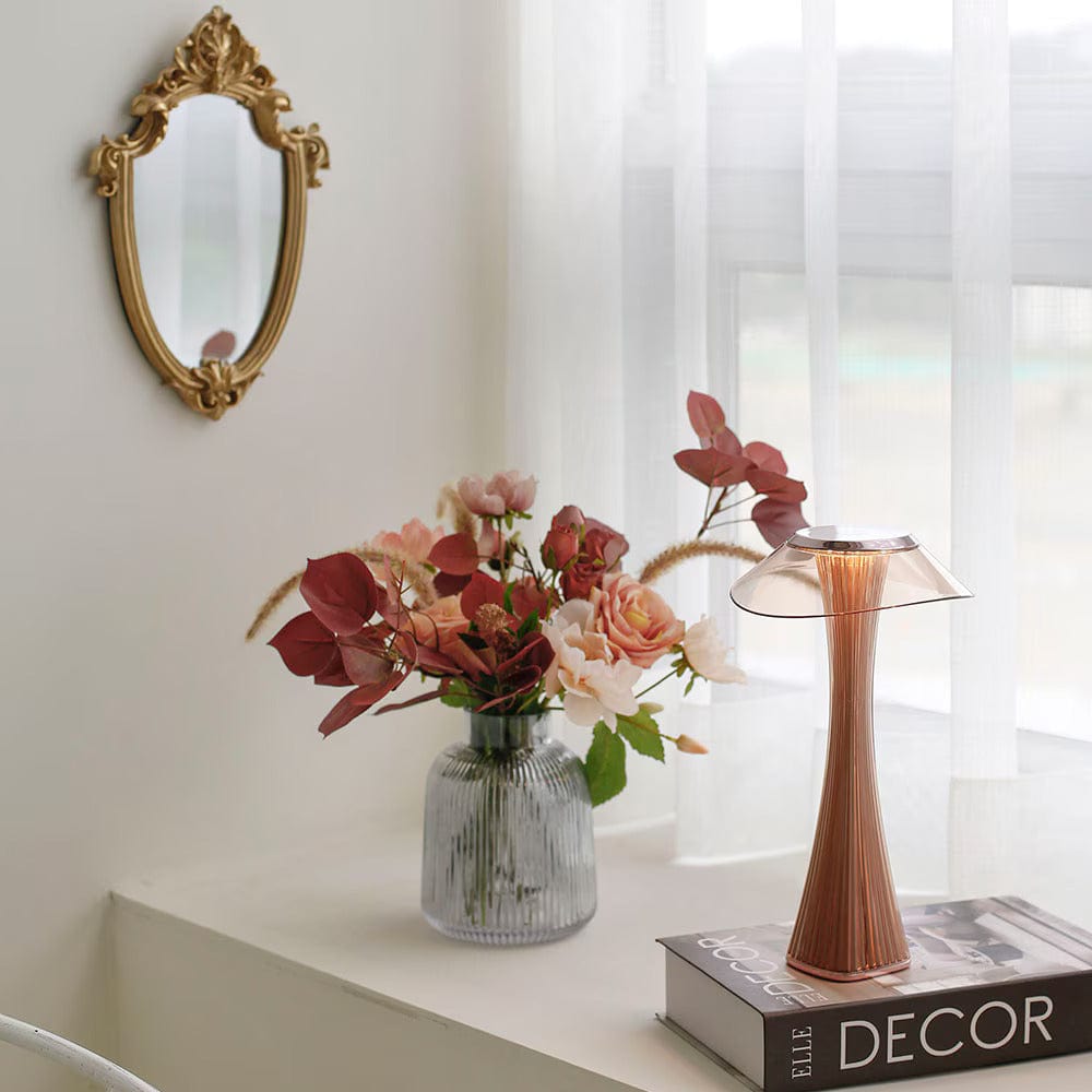 Lyxig kristall uppladdningsbar bordslampa Carvallo