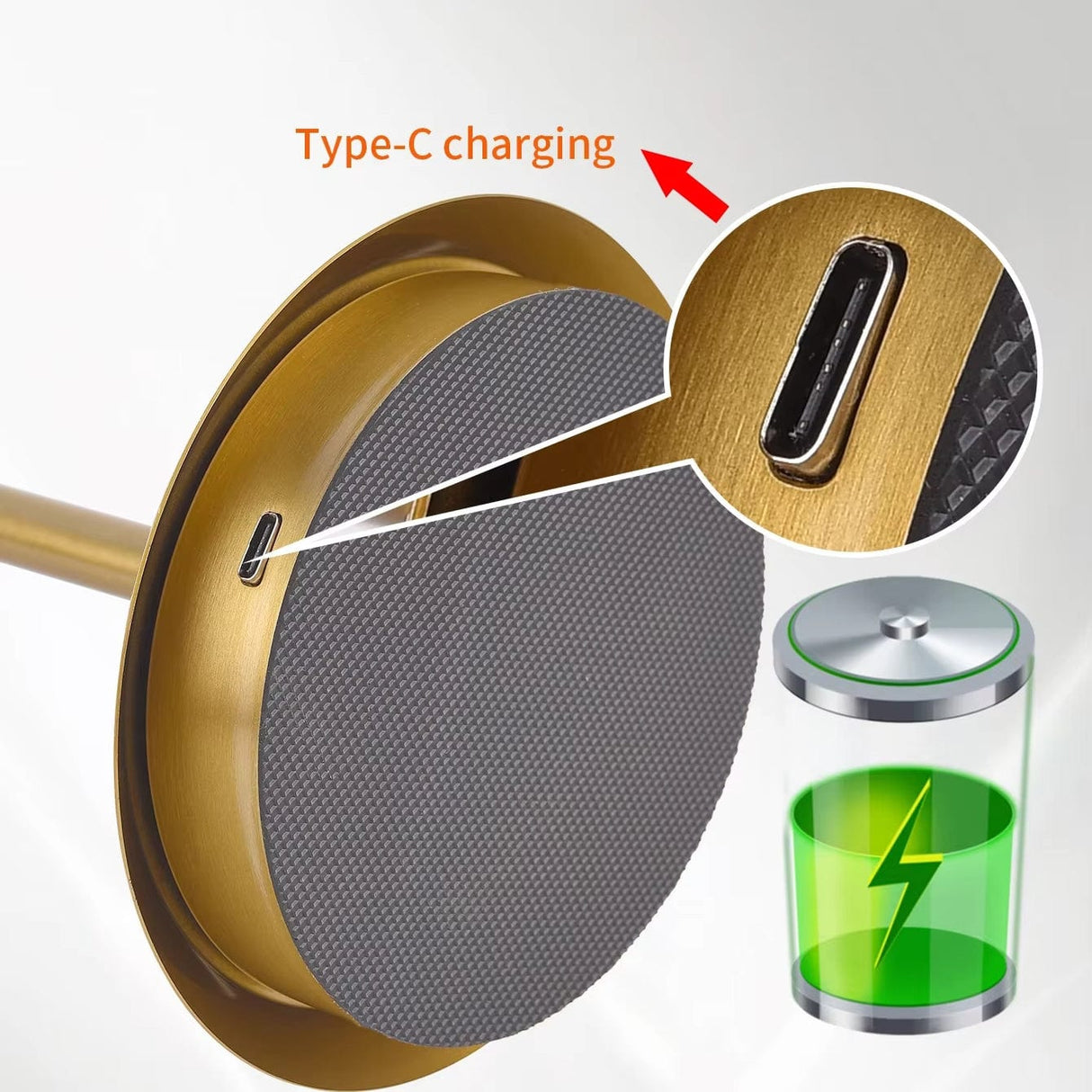 Lyxig Plisserad Återuppladdningsbar Bordslampa Carvallo