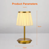 Lyxig Plisserad Återuppladdningsbar Bordslampa Carvallo