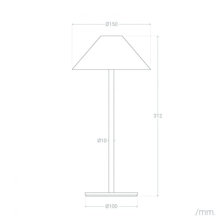 Minimal Cone Uppladdningsbar Bordslampa Carvallo