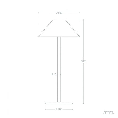Minimal Cone Uppladdningsbar Bordslampa Carvallo