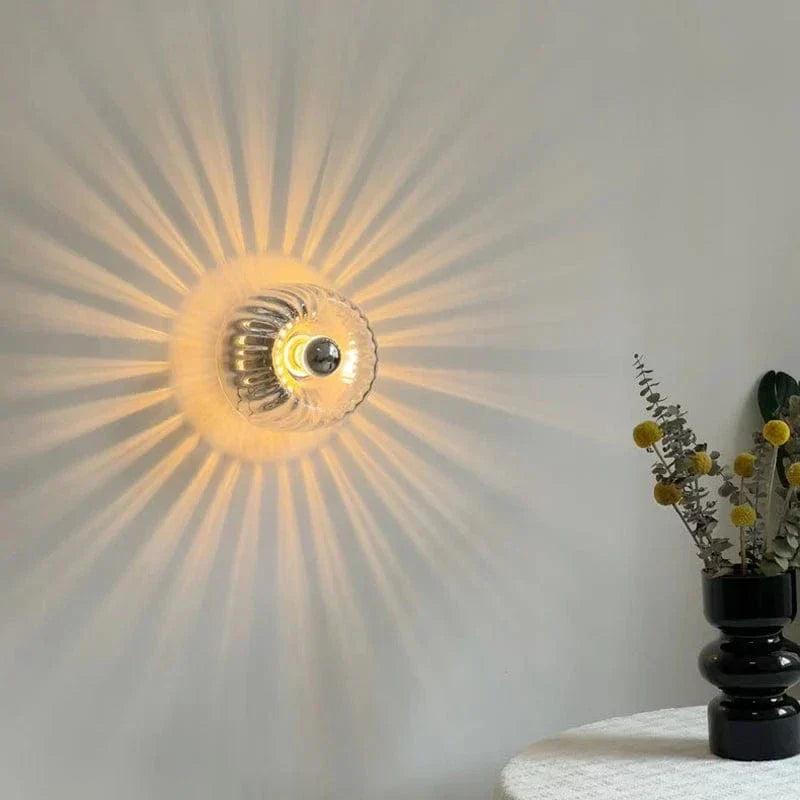 Modern Bauhaus Glass Wall Lamp Carvallo