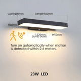 Moderna svarta LED utomhusvägglampor med rörelsesensor och skymning-till-gryning-funktion - Väderbeständig sconce för entré och garage Carvallo