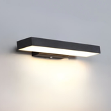 Moderna svarta LED utomhusvägglampor med rörelsesensor och skymning-till-gryning-funktion - Väderbeständig sconce för entré och garage Carvallo