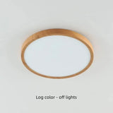 Modern Cirkulär Ultrathin Trä LED Taklampa Carvallo