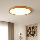 Modern Cirkulär Ultrathin Trä LED Taklampa Carvallo