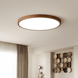 Modern Cirkulär Ultrathin Trä LED Taklampa Carvallo