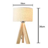 Modern E27 Bordslampa Med Tygskärm – Stilig Sängbelysning - Trä - Svart/Vit Alternativ - 47cm Höjd - Idealisk För Läsning Carvallo