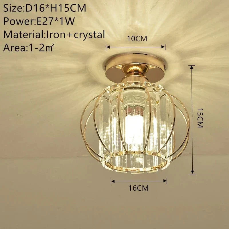 Modern Flush Mount Ceiling Light Fixture – K9 Crystal - LED Kompatibel - Elegant Design - Inomhusbruk - Polerad Krom Finish Carvallo