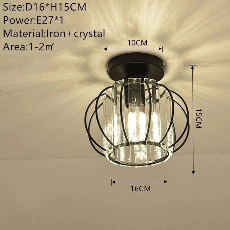 Modern Flush Mount Ceiling Light Fixture – K9 Crystal - LED Kompatibel - Elegant Design - Inomhusbruk - Polerad Krom Finish Carvallo