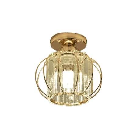 Modern Flush Mount Ceiling Light Fixture – K9 Crystal - LED Kompatibel - Elegant Design - Inomhusbruk - Polerad Krom Finish Carvallo