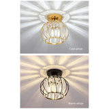 Modern Flush Mount Ceiling Light Fixture – K9 Crystal - LED Kompatibel - Elegant Design - Inomhusbruk - Polerad Krom Finish Carvallo