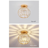 Modern Flush Mount Ceiling Light Fixture – K9 Crystal - LED Kompatibel - Elegant Design - Inomhusbruk - Polerad Krom Finish Carvallo
