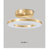 Modern Flush Mount LED Taklampa – Justerbar Färgtemperatur - Järn och Akryl - Finns i Guld och Svart Carvallo