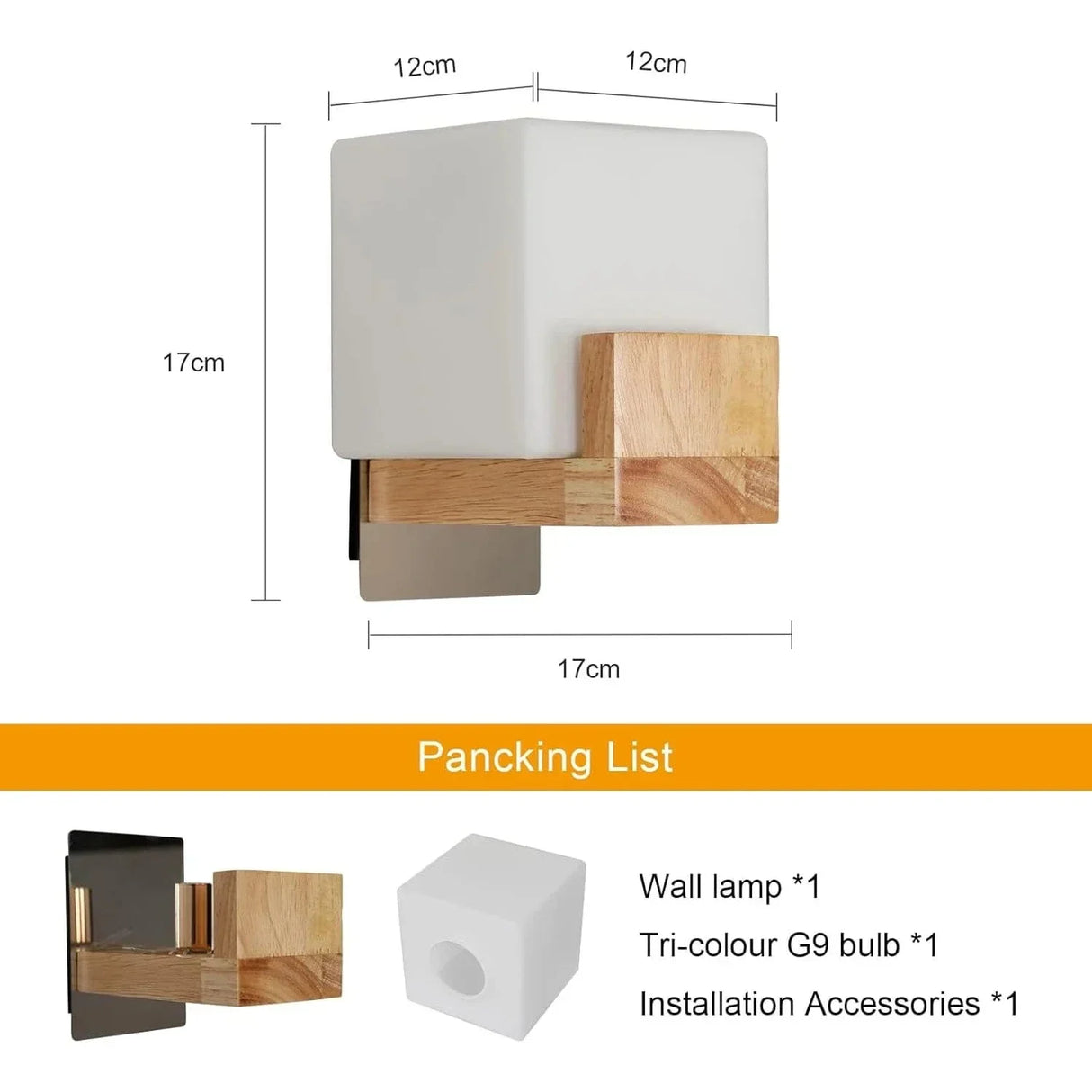 Modern G9 LED Vägglampa - Ytmonterad - Dimbar - Justerbar Färgtemperatur - Trä- och Gläserdesign - Inomhusbruk Carvallo