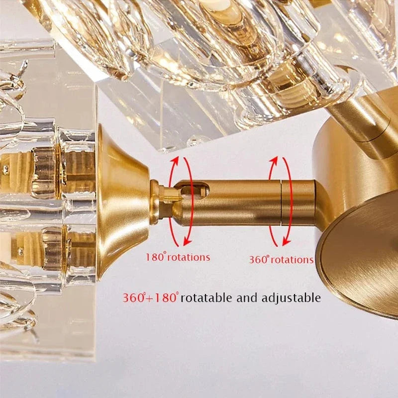 Modern guld kristallkrona – G9-baserad semi flush mount taklampa för vardagsrum, matsal, kök Carvallo