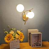 Modern Järn Vägglampa med Glasbollskärm – LED Vägglampor för Inomhus Sovrum och Korridor Sconces Carvallo