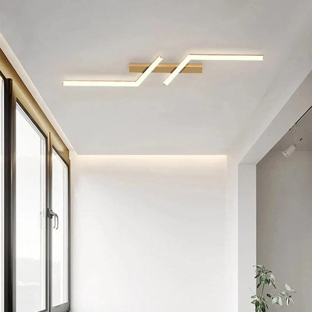 Modern LED Taklampa - Ytmonterad - Dimbara - Justerbar Färg - Svart & Guld - Energibesparande - Lämplig för Vardagsrum & Sovrum Carvallo