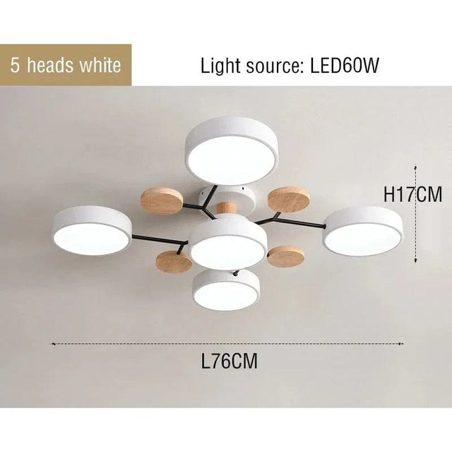 Modern LED Krona - Inomhusbelysning - Justerbar Färgtemperatur - Tre Ljuslägen - Stilig Metall- och Glasdesign - 16 cm Höjd Carvallo