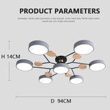 Modern LED Krona - Inomhusbelysning - Justerbar Färgtemperatur - Tre Ljuslägen - Stilig Metall- och Glasdesign - 16 cm Höjd Carvallo