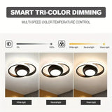 Modern LED Takmonterad Lampa - Dimmbar - Energisnål - Tre Färgtemperaturer - Hållbar Design - Lämplig för Inomhusbruk Carvallo