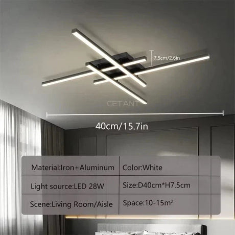 Modern LED Flush Mount Taklampa – Minimalistisk Design för Sovrum och Vardagsrum, Finns i 30/40/50cm Carvallo