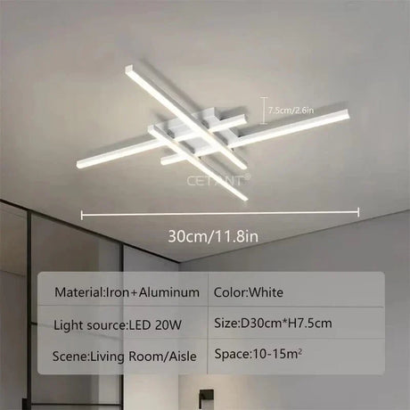 Modern LED Flush Mount Taklampa – Minimalistisk Design för Sovrum och Vardagsrum, Finns i 30/40/50cm Carvallo