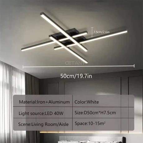 Modern LED Flush Mount Taklampa – Minimalistisk Design för Sovrum och Vardagsrum, Finns i 30/40/50cm Carvallo