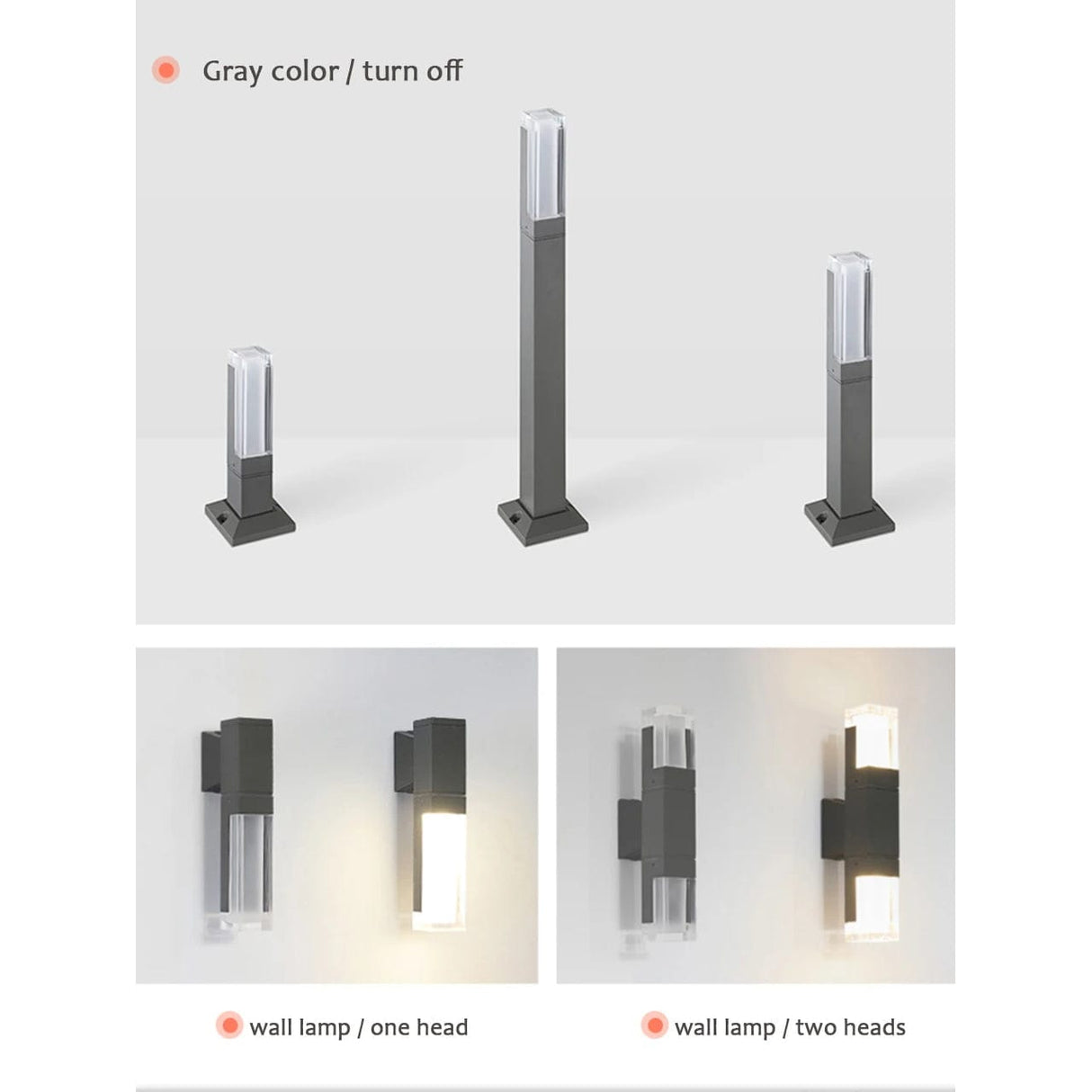 Modern LED Trädgårdslampa med fast bas - IP65 Vattentålig - 10W - Aluminium - Varm/Kall Vit - Utomhuslandskapsbelysning Carvallo