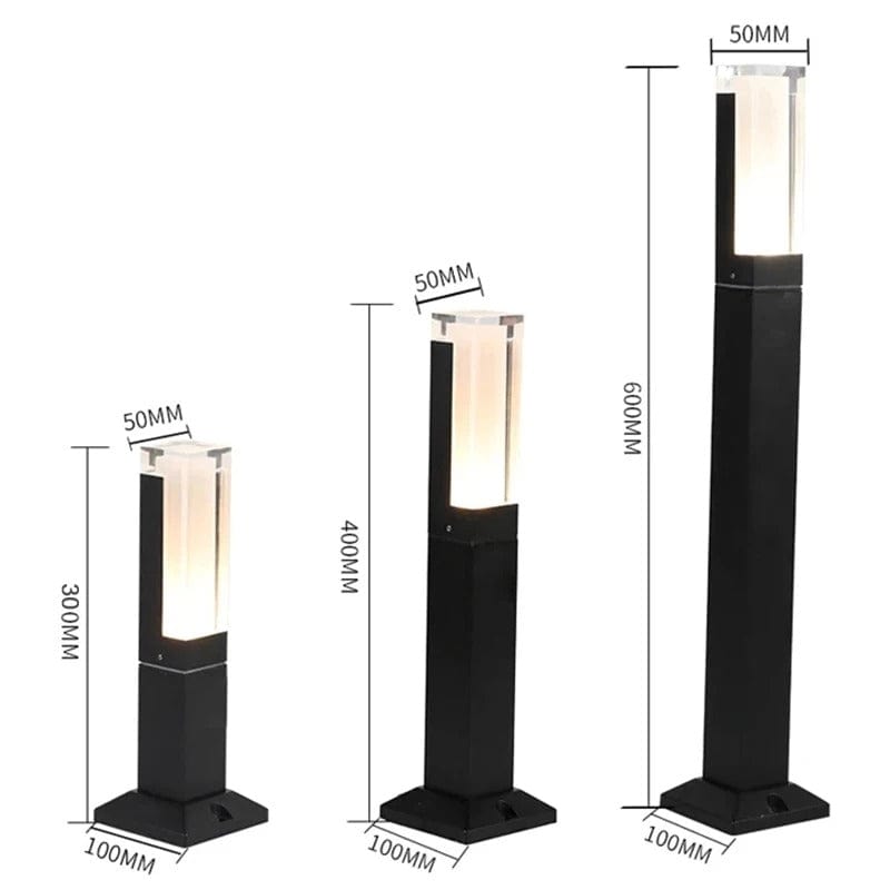 Modern LED Trädgårdslampa med fast bas - IP65 Vattentålig - 10W - Aluminium - Varm/Kall Vit - Utomhuslandskapsbelysning Carvallo