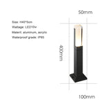 Modern LED Trädgårdslampa med fast bas - IP65 Vattentålig - 10W - Aluminium - Varm/Kall Vit - Utomhuslandskapsbelysning Carvallo