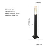 Modern LED Trädgårdslampa med fast bas - IP65 Vattentålig - 10W - Aluminium - Varm/Kall Vit - Utomhuslandskapsbelysning Carvallo