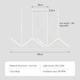 Modern LED Pendelarmatur - Justerbar Höjd - Dimbar - Svart Aluminium - Kalla/Varma/Neutrala Nyansar - Inomhusbelysning Carvallo
