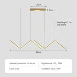 Modern LED Pendelarmatur - Justerbar Höjd - Dimbar - Svart Aluminium - Kalla/Varma/Neutrala Nyansar - Inomhusbelysning Carvallo