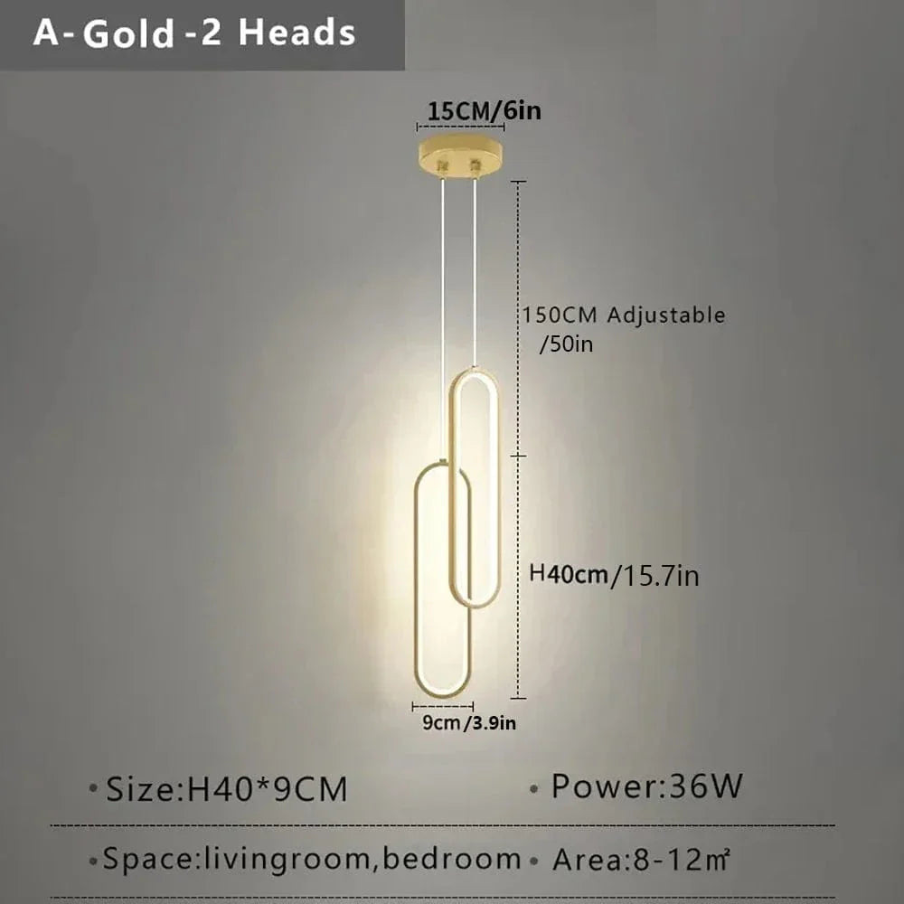 Modern LED Pendellampa - Enkel eller Dubbel Huva Carvallo