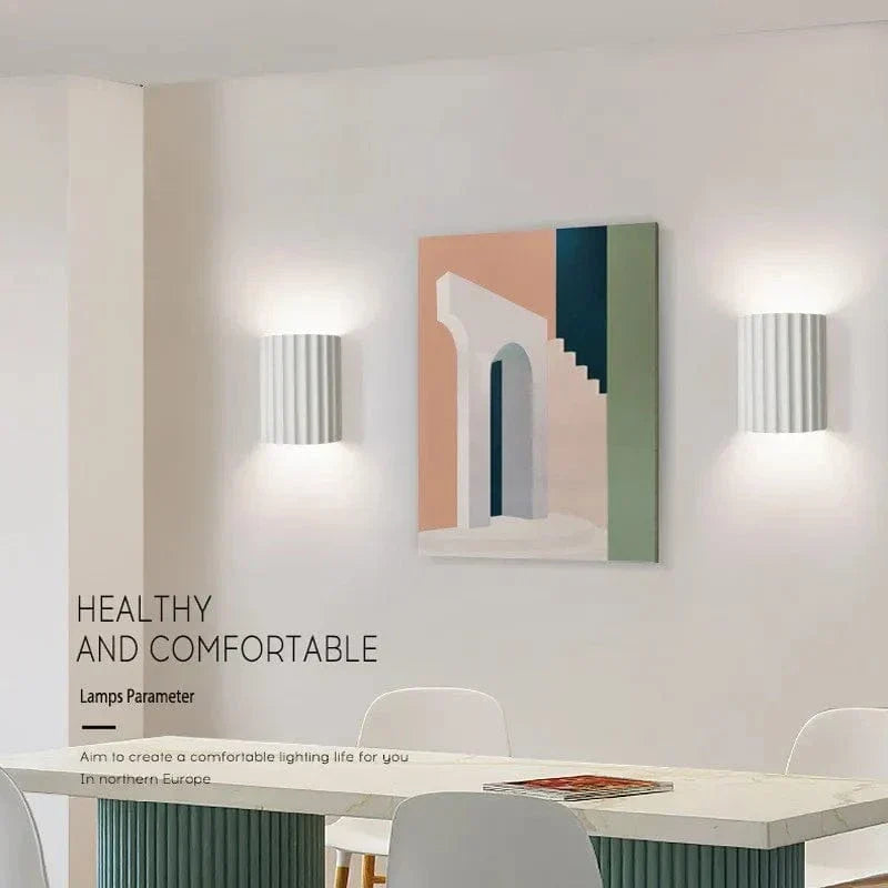 Modern LED Vägglampa - Minimalistisk Macaron Applicering Carvallo