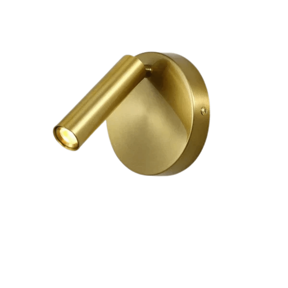 Modern LED Vägglampa Med Strömbrytare - Inomhus - Justerbar - USB Laddning - 350° Rotation - Svart/Koppar Finish Carvallo