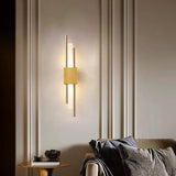 Modern LED Vägglampa med USB-laddning - Dimbar - Justerbart Varmt Ljus - Akrylskärm - Inomhusbruk - Guldfinish Carvallo