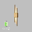 Modern LED Vägglampa med USB-laddning - Dimbar - Justerbart Varmt Ljus - Akrylskärm - Inomhusbruk - Guldfinish Carvallo