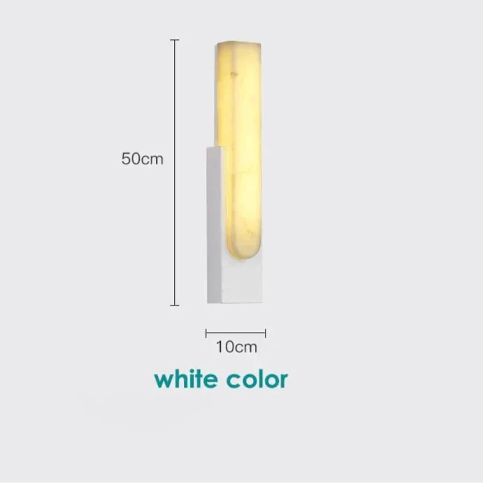 Modern LED Vägglampa - 19.6 Marmor Väggljus för Vardagsrum och Hall Inomhusbelysning Carvallo